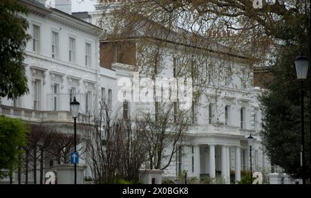 Beautiful House and Garden, The Boltons, Chelsea, Royal Borough of Kensington and Chelsea, London, UK - One of the most expensive streets in London Stock Photo