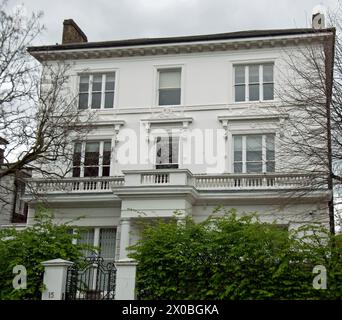 Beautiful House and Garden, The Boltons, Chelsea, Royal Borough of Kensington and Chelsea, London, UK - One of the most expensive streets in London Stock Photo