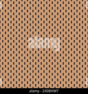 Peg board perforated texture background material with oval holes seamless pattern board vector illustration. Stock Vector