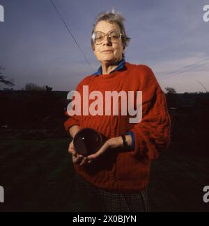 Baroness Mary Warnock at her home in Wiltshire in 1991 Stock Photo