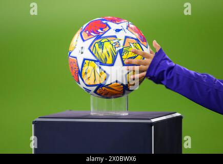 London, UK. 09th Apr, 2024. 09 Apr 2024 - Arsenal v Bayern Munich - Champions League - Emirates Stadium.                                                 The Adidas UEFA Champions League UCL Pro Knockout ball.         Picture Credit: Mark Pain / Alamy Live News Stock Photo