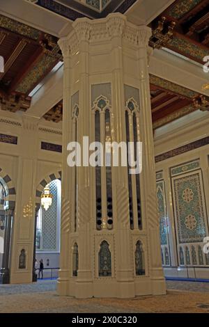 Sultan Qaboos Grand Mosque Main Prayer Hall Interior Muscat Oman Stock Photo