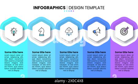 Infographic template with icons and 6 options or steps. Hexagons. Can ...