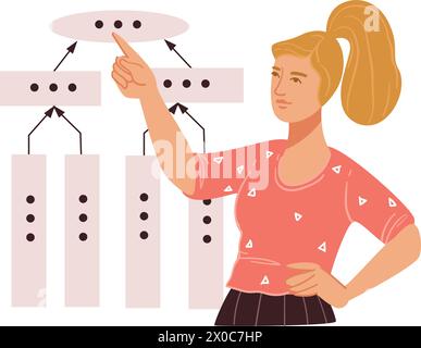 Planning steps and actions, strategy and goals Stock Vector