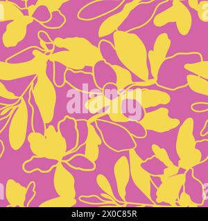Minimalistic floral seamless pattern. Ideal for textile design, screensavers, covers, cards, invitations and posters.  Stock Vector