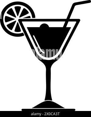 Cocktail drink icon symbol. vector illustration Stock Vector