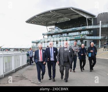 Racegoers during the Randox Grand National 2024 Opening Day at Aintree Racecourse, Liverpool, United Kingdom, 11th April 2024  (Photo by Mark Cosgrove/News Images) in ,  on 4/11/2024. (Photo by Mark Cosgrove/News Images/Sipa USA) Stock Photo