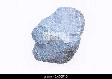 Marble stone isolated on white background close-up. Stock Photo