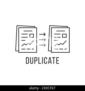 duplicate new document like copy file Stock Vector