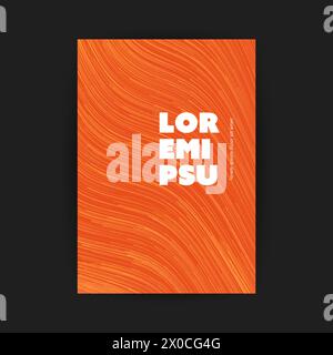 Modern Style Abstract Flyer or Cover Design for Your Business with Digitally Generated Curving, Flowing Lines Pattern - Multi Purpose Template, Sample Stock Vector