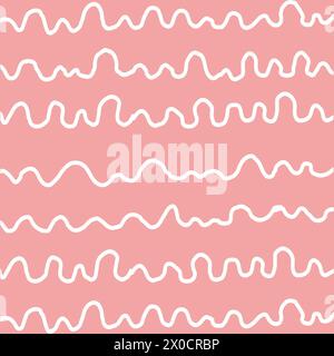 Wavy line curve linear wave free form. Expressive abstract vector backgrounds. Hand drawn doodle wavy squiggles. Vector illustration. Stock Vector