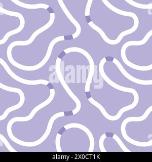 bold doodle lines seamless pattern. Abstract modern squiggle wavy ornament background Fun colorful line Creative minimalist style art background desig Stock Vector
