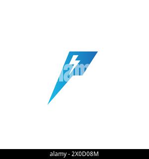 P Thunder Logo Design. Letter P Icon Stock Vector