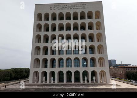 Roma, Italia. 11th Apr, 2024. Palace of Italian Civilization in Rome, Italy - April 11, 2024 ( Photo by Alfredo Falcone/LaPresse ) Credit: LaPresse/Alamy Live News Stock Photo