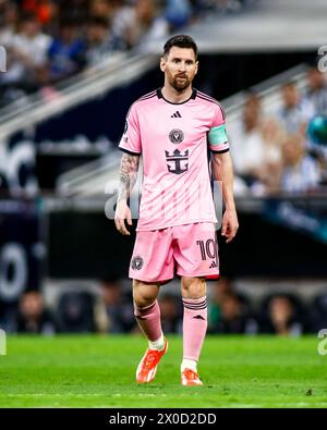 Guadalupe, Mexico. 10th Apr, 2024. GUADALUPE, MEXICO - APRIL 10: #10 Forward Inter Miami, Lionel Messi during the match between CF Monterrey and Inter Miami as part of quarter-final Leg 2 of 2 of Concacaf Champions Cup at BBVA Stadium on April 10, 2024 in Guadalupe, Mexico. (Photo by Toby Tande/PxImages) Credit: Px Images/Alamy Live News Stock Photo