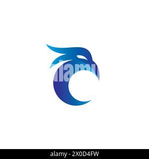 C Eagle Logo, Eagle Head logo, Eagle Icon Stock Vector