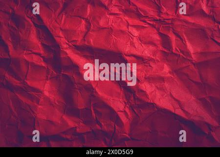 Red Paper Texture background. Crumpled Red paper abstract shape background. Stock Photo