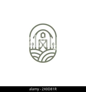 Farm Ranch Logo. Home Icon Stock Vector