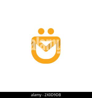 Smile Message Logo. Chat Logo Stock Vector