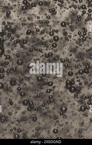 Abstract background with black and white bubbles Stock Photo