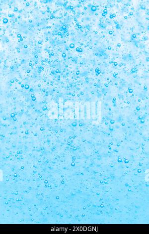 Blue water drops background. Close up of water drops on glass Stock Photo