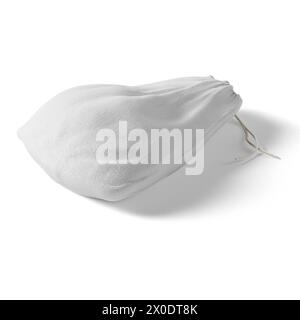Creative concept isometric drawstring pack isolated against plain background , suitable for your asset elements. Stock Photo