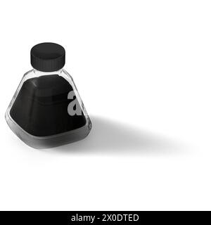 Creative concept isometric ink storage isolated against plain background , suitable for your asset elements. Stock Photo