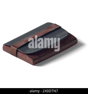 Creative concept isometric purse isolated against plain background , suitable for your asset elements. Stock Photo