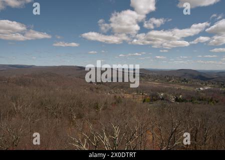 An overlook on the Appalachian Trail near Pen Mar Park in Pennsylvania Stock Photo