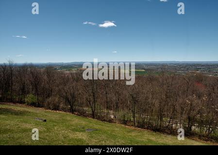 An overlook on the Appalachian Trail near Pen Mar Park in Pennsylvania Stock Photo