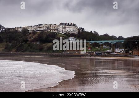 Wintery day on Scarborough Beach Stock Photo