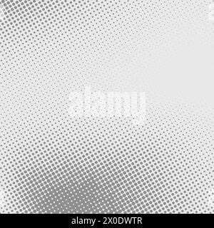 Grunge halftone vector background. Halftone dots vector texture. Abstract wave halftone black and white. Monochrome texture for printing on badges Stock Vector