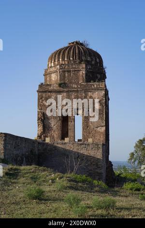 ruins of Rani Mahal, An ancient historical palace in Rohtas fort Jhelum Punjab Pakistan, old monument of Indian heritage and vintage Architecture Stock Photo