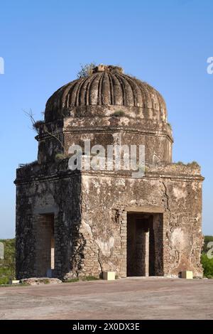 ruins of Rani Mahal, An ancient historical palace in Rohtas fort Jhelum Punjab Pakistan, old monument of Indian heritage and vintage Architecture Stock Photo