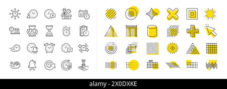Time line icons. Set of Calendar, Time management and Delivery. Design elements. Vector Stock Vector