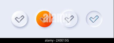 Check line icon. Approved Tick sign. Line icons. Vector Stock Vector