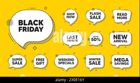 Black Friday Sale. Special offer price sign. Offer speech bubble icons. Vector Stock Vector