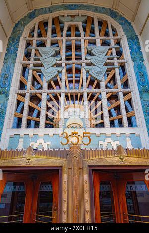 Entrance to the Marine Building at 355 Burrard Street in downtown Vancouver Canada Stock Photo