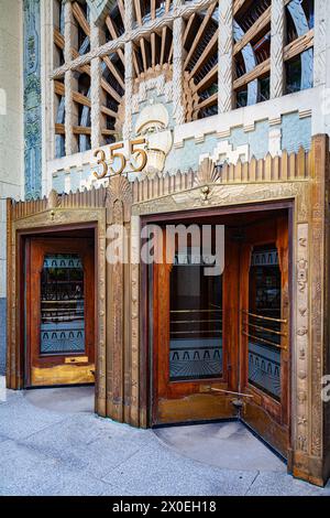 Entrance to the Marine Building at 355 Burrard Street in downtown Vancouver Canada Stock Photo