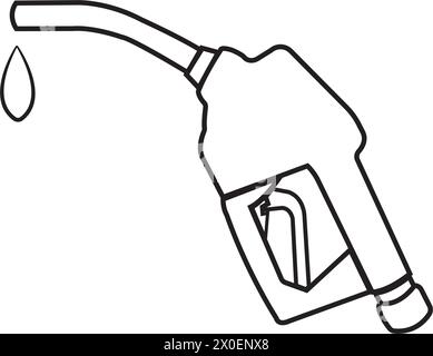 fuel nozzle icon vector illustration symbol design Stock Vector