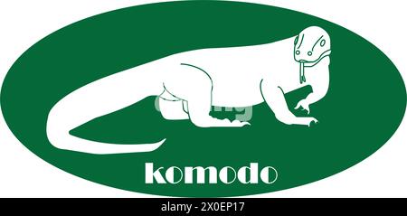 Komodo icon vector illustration symbol design Stock Vector