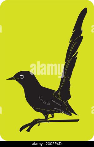 Stone magpie,icon logo vector design illustration Stock Vector