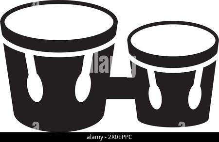 drum icon; vector illustration logo design Stock Vector