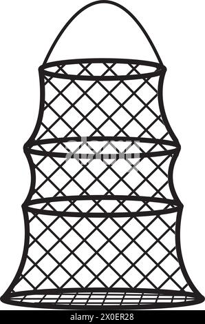 fishing net icon vector illustration template design Stock Vector