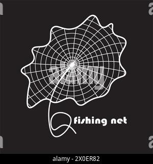 fishing net icon vector illustration template design Stock Vector