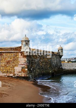 The historic Forte da Ponta Da Bandeira, Lagos, Portugal, Europe Stock Photo