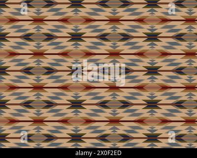 Navajo seamless pattern. Traditional native american tribal geometric pattern. Stock Vector