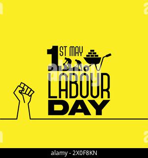 Happy Labor Day. 1st May. International labor day - Worker Day Design Stock Vector