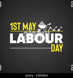Happy Labor Day. 1st May. International labor day - Worker Day Design Stock Vector