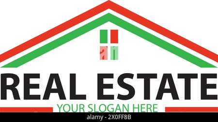 Initial letter real estate logo image. Flat vector logo design template element for architectural building logos. Stock Vector